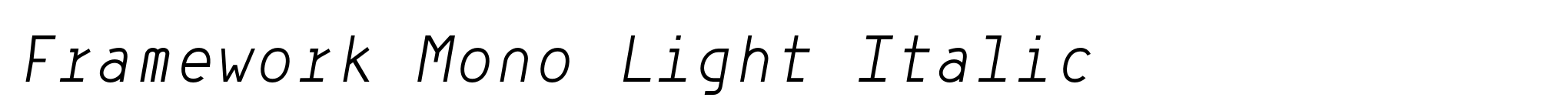 Framework Mono Light Italic image